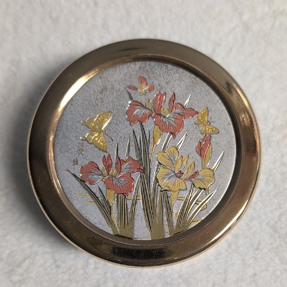 The Art Of Chokin Trinket Box 24K Gold Edged Made In Japan